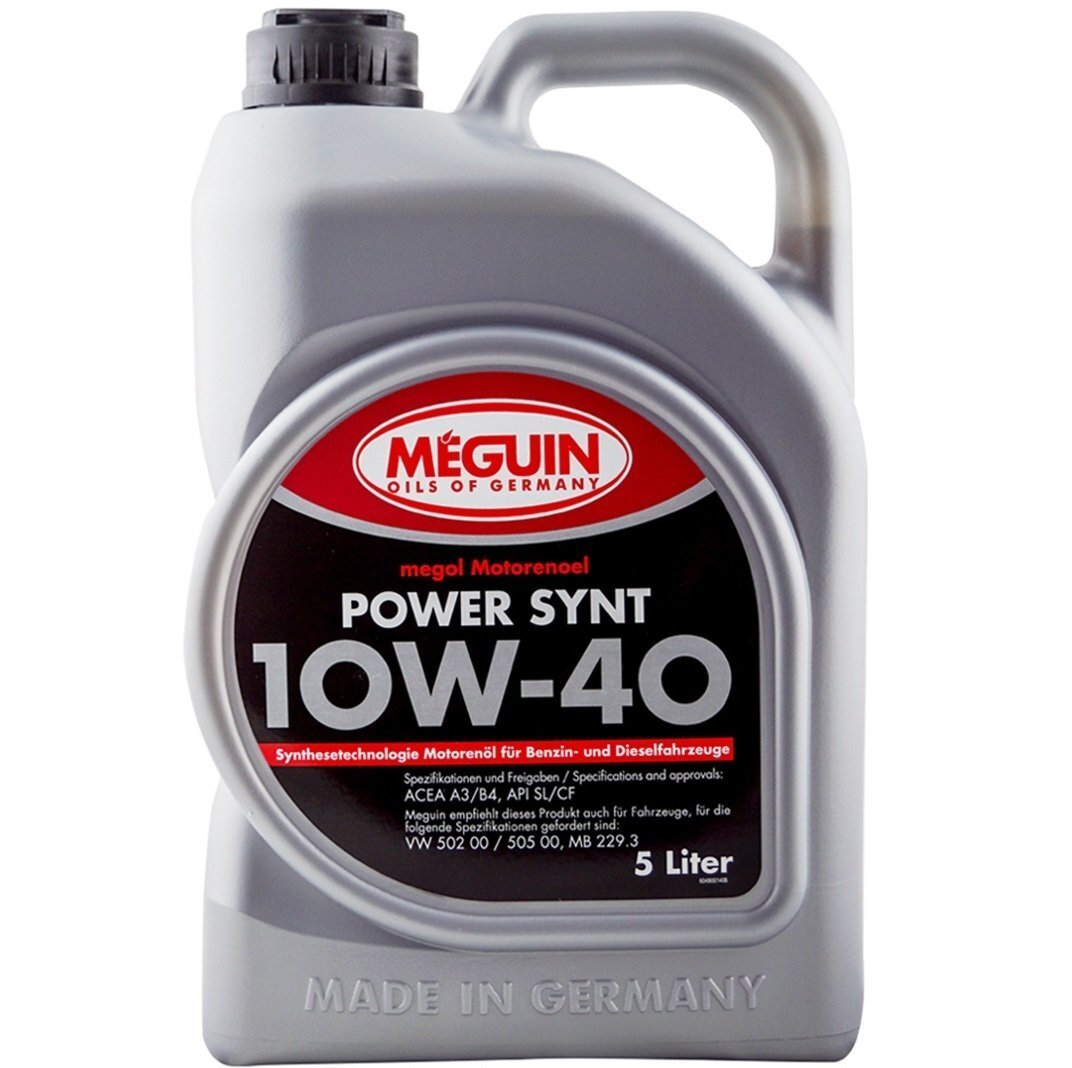 Моторное масло Meguin Power Synt SAE 10W-40 5л (4800) фото 1