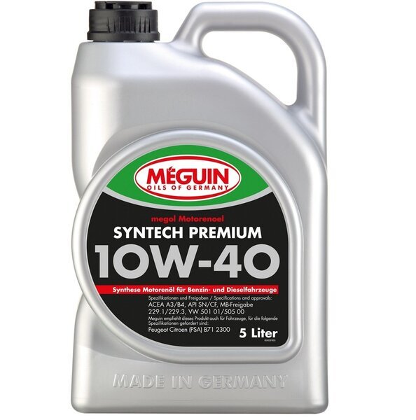 Моторное масло Meguin Syntech Premium SAE 10W-40 5л (4338)