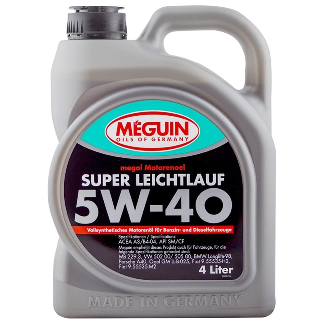 Моторное масло Meguin Super Leichtlauf SAE 5W-40 4л (4355) фото 