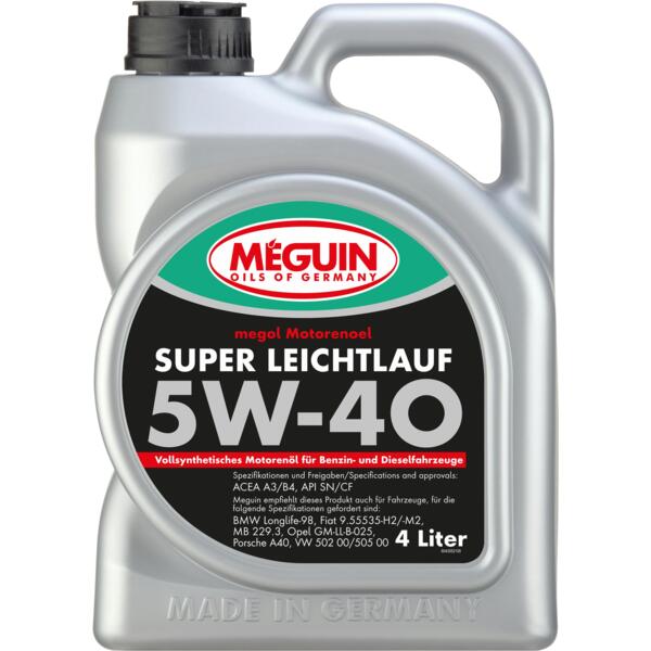 

Моторное масло Meguin Super Leichtlauf SAE 5W-40 4л (4355)