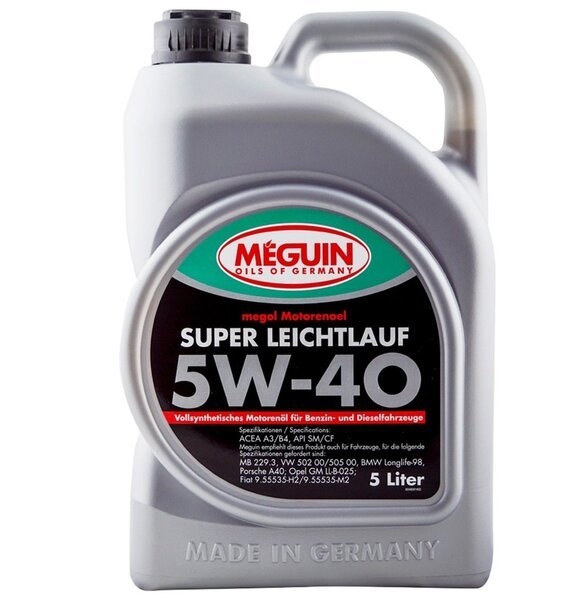 

Моторное масло Meguin Super Leichtlauf SAE 5W-40 5л (4809)