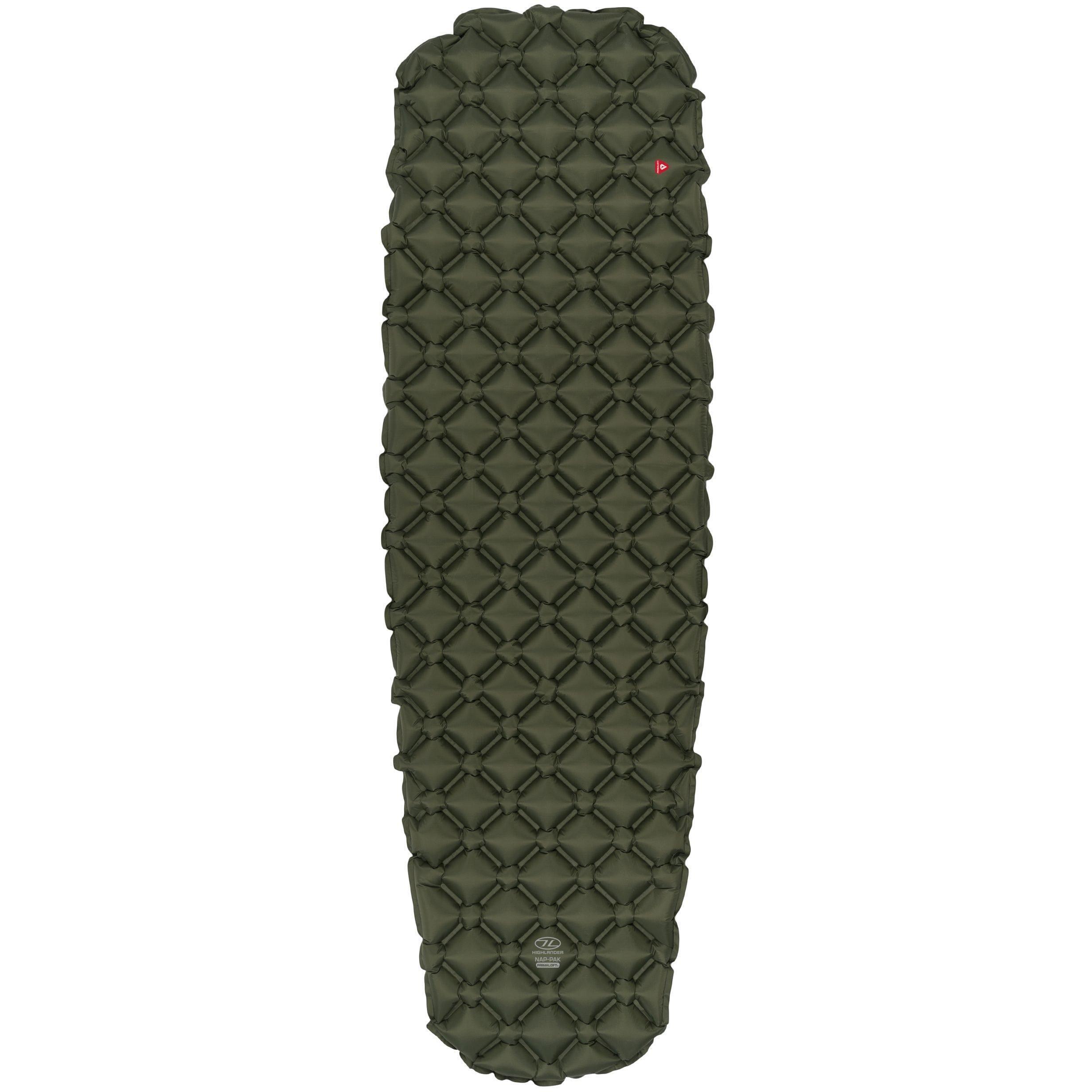 Надувной коврик Highlander Nap-Pak Inflatable Sleeping Mat PrimaLoft 5 cm Olive (AIR072-OG) фото 1