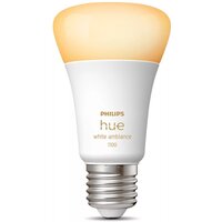 Лампа розумна Philips Hue E27, 11W(60Вт), 2200K-6500K, Tunable white, ZigBee, Bluetooth (929002468401)