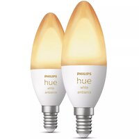 Лампа розумна Philips Hue E14, 5.2W(40Вт), 2200K-6500K, Tunable white, ZigBee, Bluetooth (929002294404)