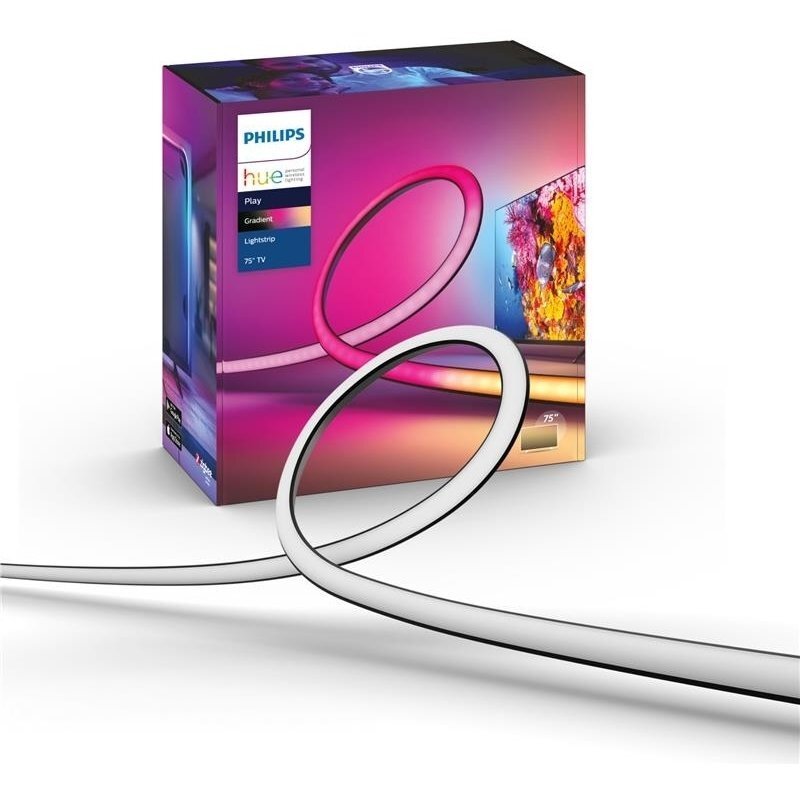 Лента светодиодная умная Philips Hue Play для ТВ 75", 0.5W(20Вт), 2000K-6500K, RGB, Gradient, ZigBee (929002422901) фото 1