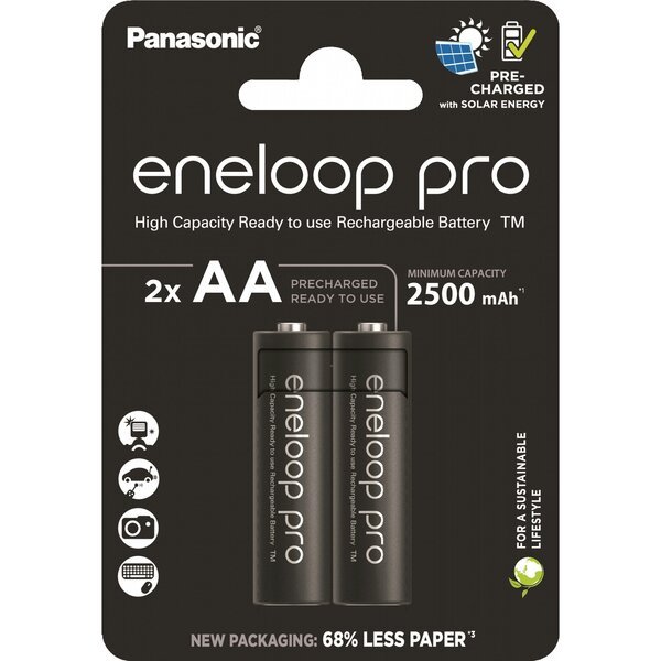 Акція на Аккумулятор Panasonic Eneloop AA 2500 мАч NI-MH Pro 2 шт від MOYO