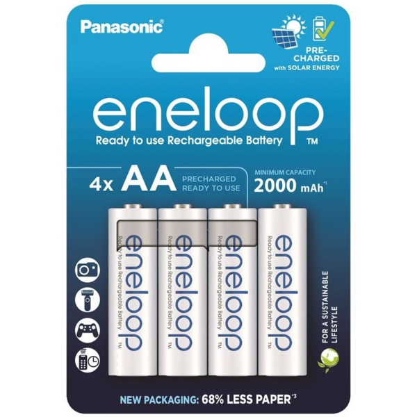 Аккумулятор Panasonic Eneloop NI-MH AA 2000 мАч 4 шт (BK-3MCDE/4CP)