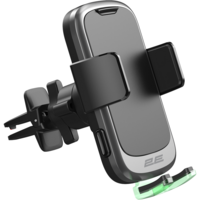 Автотримач 2Е Wireless для смартфона з бездротовою зарядкою 2USB 60Вт (2E-WCQ01-10)