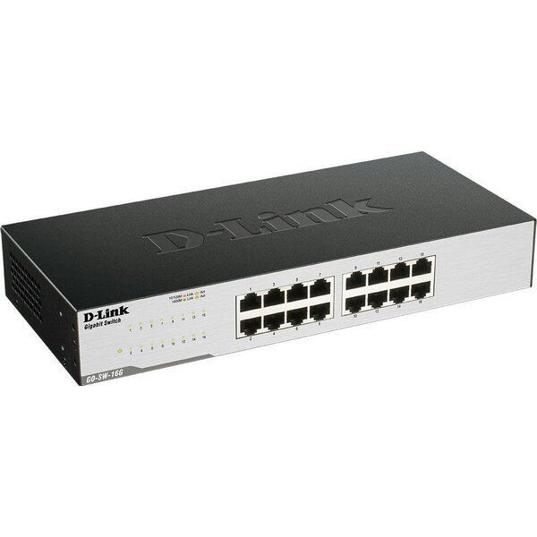 Коммутатор D-Link GO-SW-16G 16xGE, Desktop, Неуправляемый (GO-SW-16G)