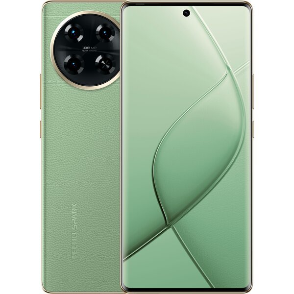 Акція на Смартфон TECNO Spark 20 PRO+ (KJ7) 8/256Gb Magic Skin Green від MOYO