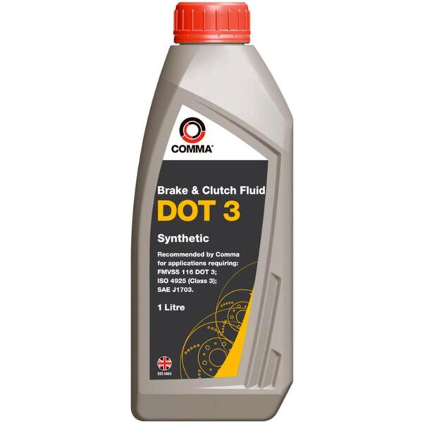 

Тормозная жидкость Comma DOT-3 Brake Fluid 1л (BF1L)