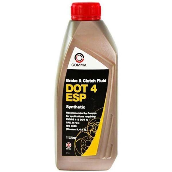 

Тормозная жидкость Comma DOT-4 ESP Brake Fluid 1л (BF4ESP1L)