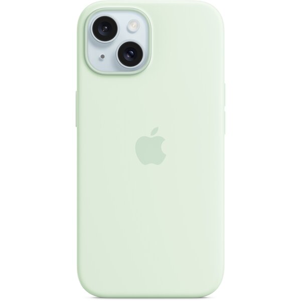 Акція на Чехол Apple для iPhone 15 Silicone Case with MagSafe Soft Mint (MWNC3ZM/A) від MOYO