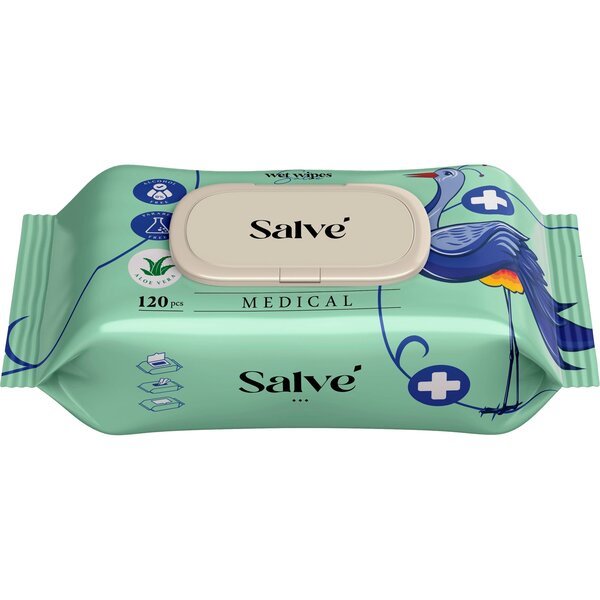 

Салфетки влажные Salve медицинские 120шт