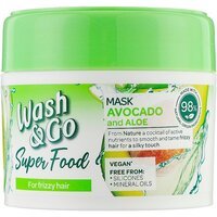 Маска для непослушных волос Wash&Go Super Food с авокадо и алоэ вера 300мл