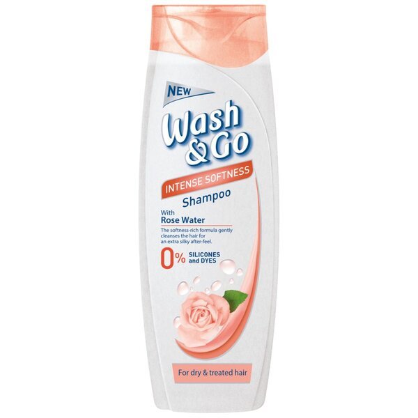 

Шампунь для сухих и поврежденных волос Wash&Go с розовой водой 200мл