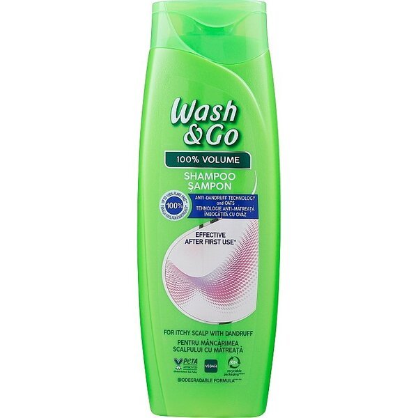 

Шампунь для чувствительной кожи головы Wash&Go против перхоти с экстрактом овса 360мл