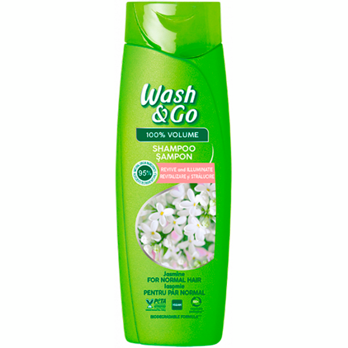 Шампунь для нормальных волос Wash&Go с экстрактом жасмина 360мл фото 1