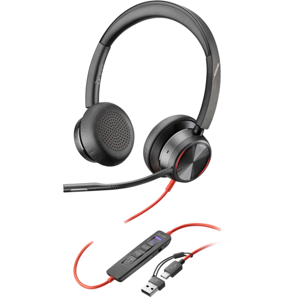 Акція на Гарнитура компьютерная стерео On-ear Poly Blackwire 8225-M, USB-A, USB-C (8X225AA) від MOYO