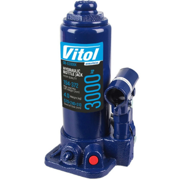 

Домкрат Vitol гидравлический 3т 194-372мм (DB-03006K)