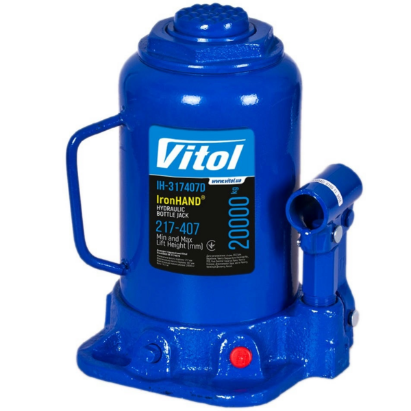 

Домкрат Iron Hand гидравлический 20т 217-407мм (IH-317407D)