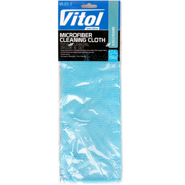 

Салфетка Vitol из микрофибры для стекла 35х35см Голубая (VR-02L-G)