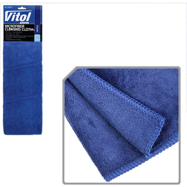 

Салфетка Vitol из микрофибры универсальная 40х40см Синяя (VR-04M-U)