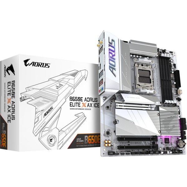 

Материнская плата GIGABYTE B650E AORUS ELITE X AX ICE