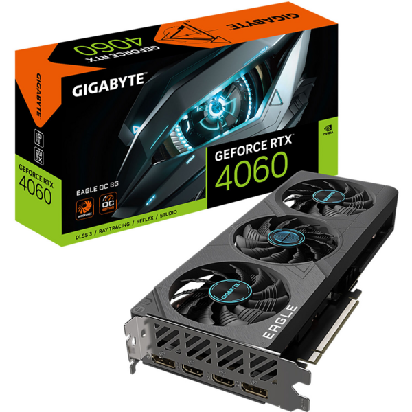 

Видеокарта GIGABYTE GeForce RTX 4060 8GB GDDR6 EAGLE OC (GV-N4060EAGLE_OC-8GD)