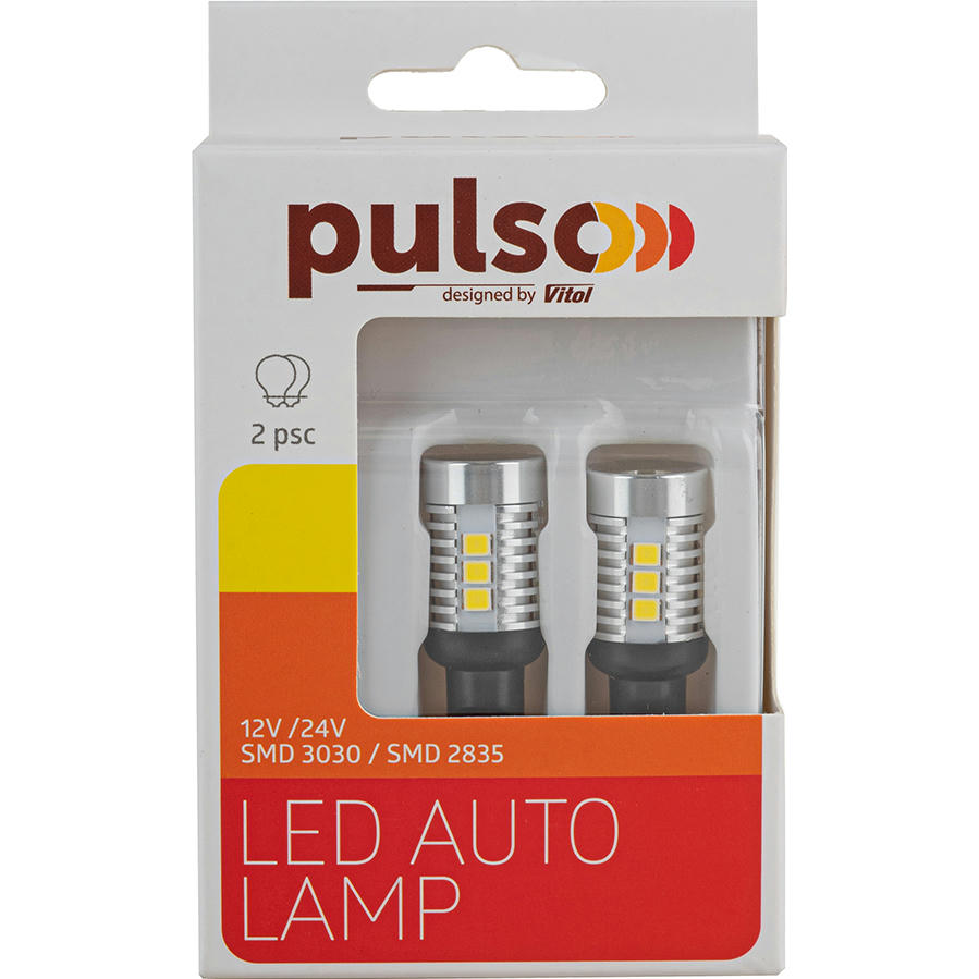 Лампа PULSO габаритная LED T10 (T16) W2,1x9,5d 14SMD-2835 9-18V 1050lm (LP-66921) фото 