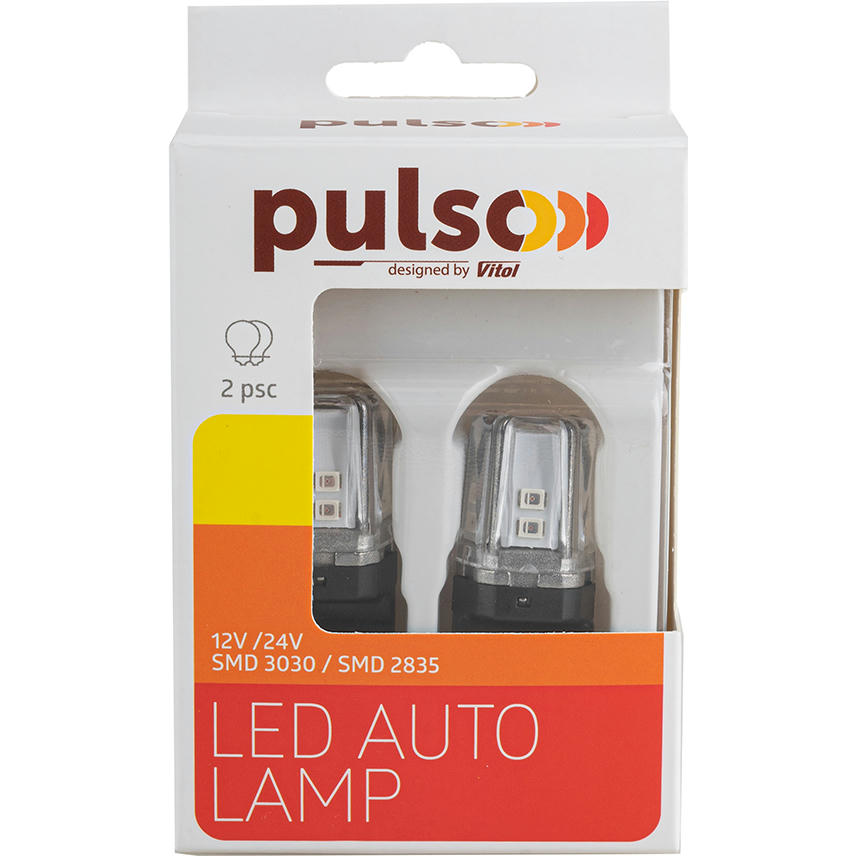 Лампа PULSO габаритная LED 3157 W2,5x16q 12SMD-2835 9-36V 50lm Red (LP-66315R) фото 