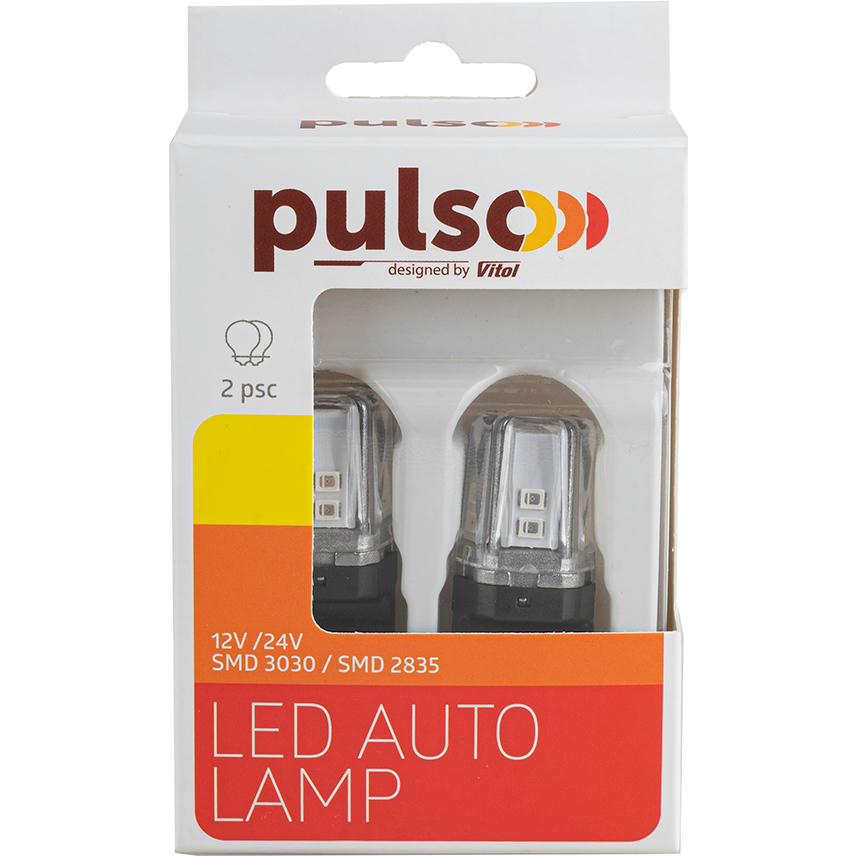 Лампа PULSO габаритна LED 3157 W2,5x16q 12SMD-2835 9-36V 50lm Red (LP-66315R)фото1