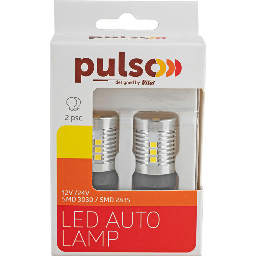 Лампа PULSO габаритная LED 7440 W3x16d 14SMD-2835 9-18V 1050lm White (LP-66440) фото 