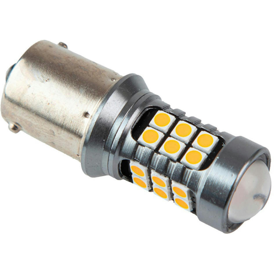 Лампа PULSO габаритная LED 1156 24+3SMD-3030 12-24V 2W 400lm Yellow (LP-54324) фото 