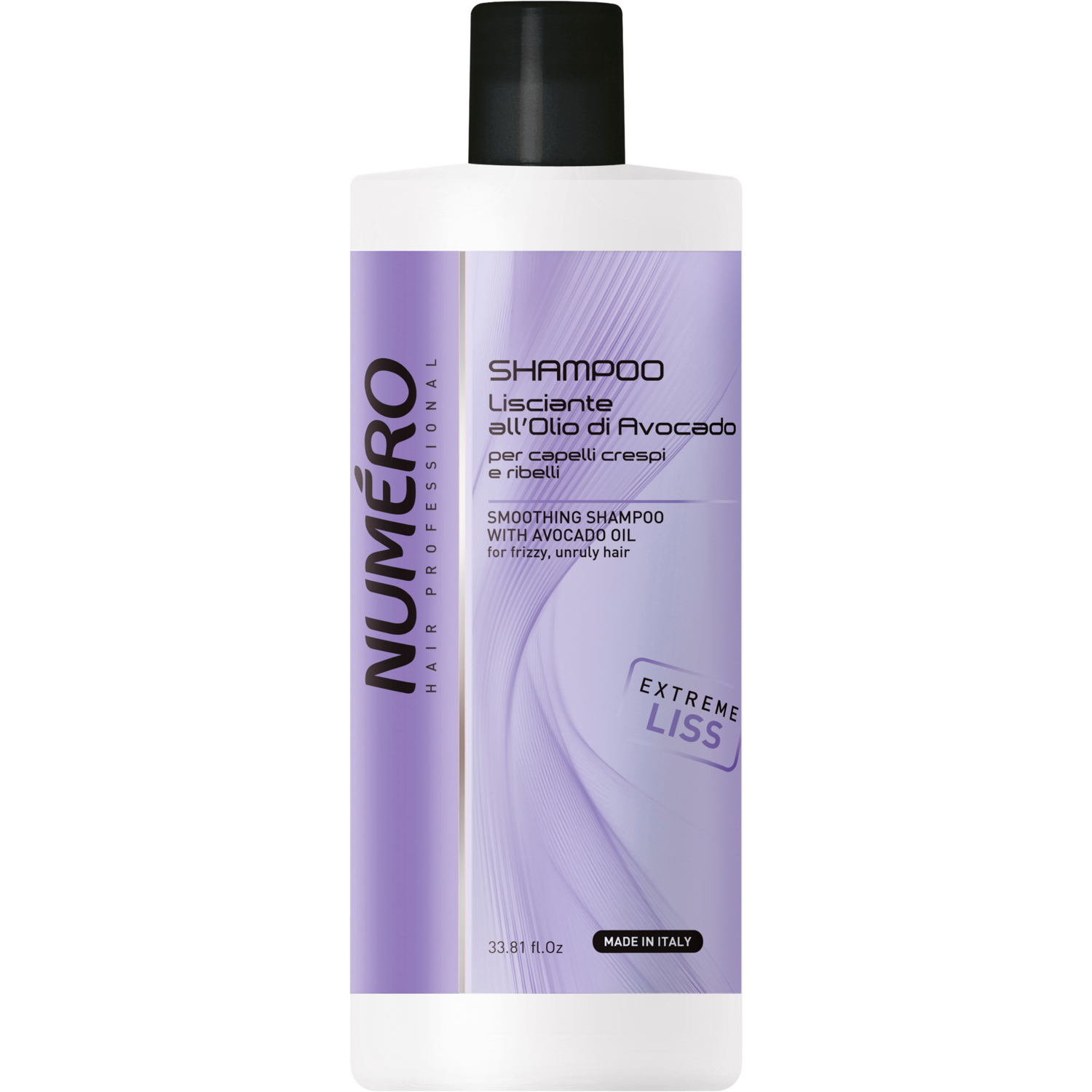 Шампунь для волосся, що розгладжує Brelil Numero Smoothing Shampoo з олією авокадо 1лфото