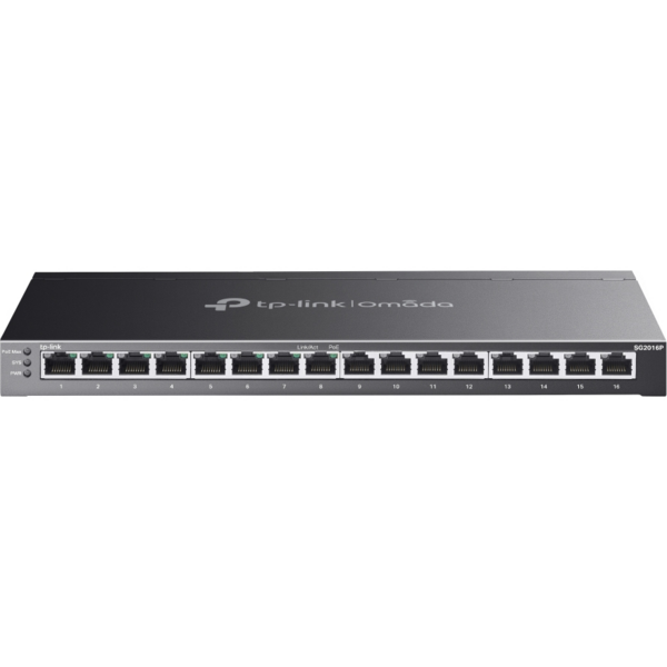 Коммутатор TP-LINK TL-SG2016P 16xGE (8xPoE), 120Вт, WebSmart (SG2016P)