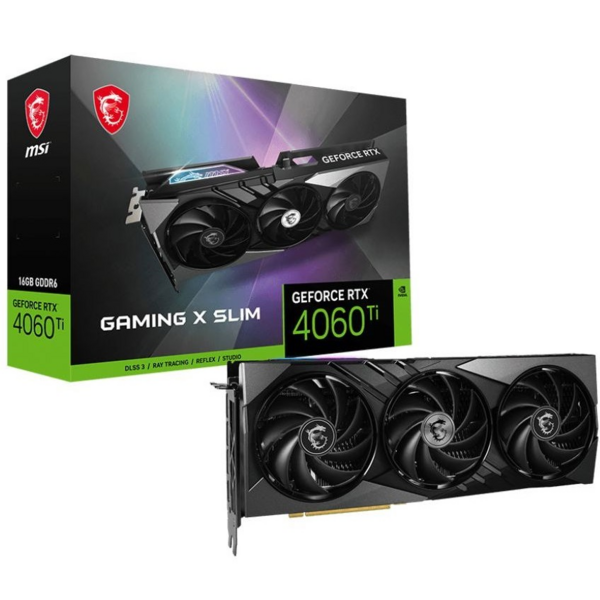 

Видеокарта MSI GeForce RTX 4060 Ti 16GB GDDR6 GAMING X SLIM (912-V517-088)