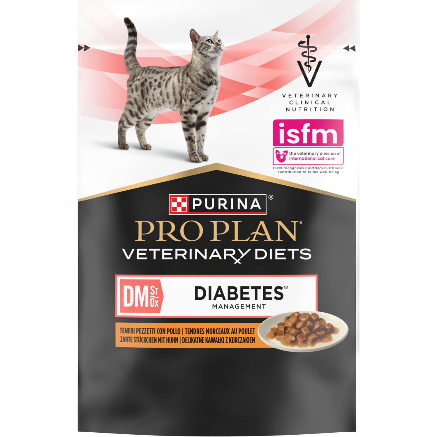 Влажный корм для кошек Purina Pro Plan Veterinary Diets ST/OX Diabetes Managment с курицей 85г фото 