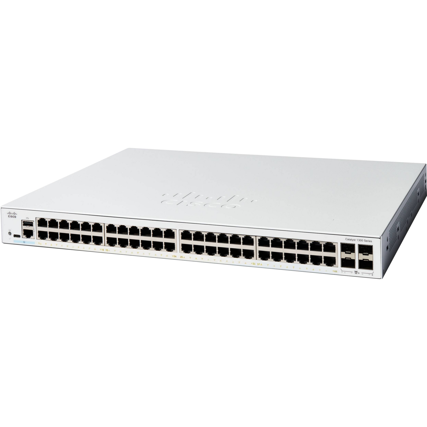 Комутатор Cisco Catalyst 1300 48xGE, 4x10G SFP+ (C1300-48T-4X)фото