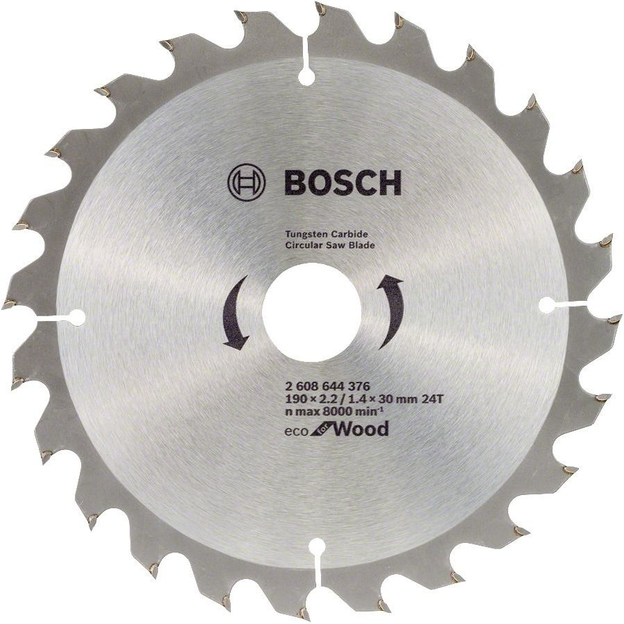 Диск пильный Bosch optiline Eco, 190x30мм, 24T (2.608.644.376) фото 1