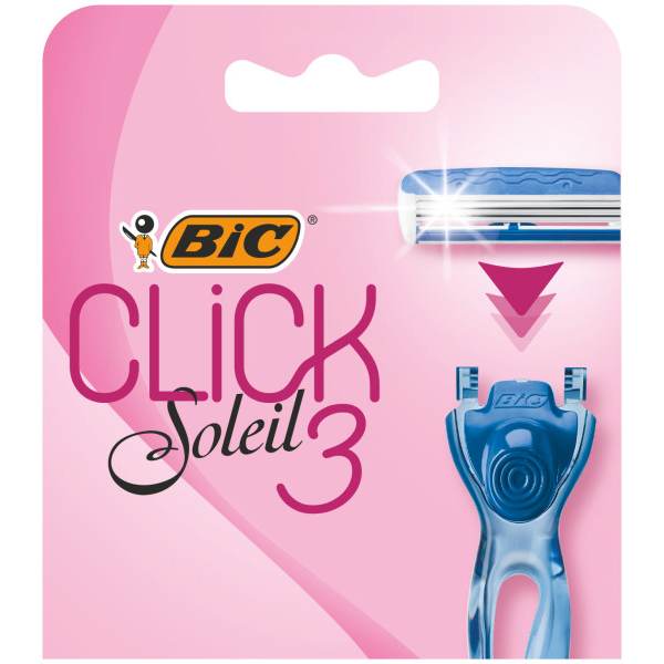 

Картриджи сменные для бритья Bic Miss Soleil Click 3 Pink 4шт