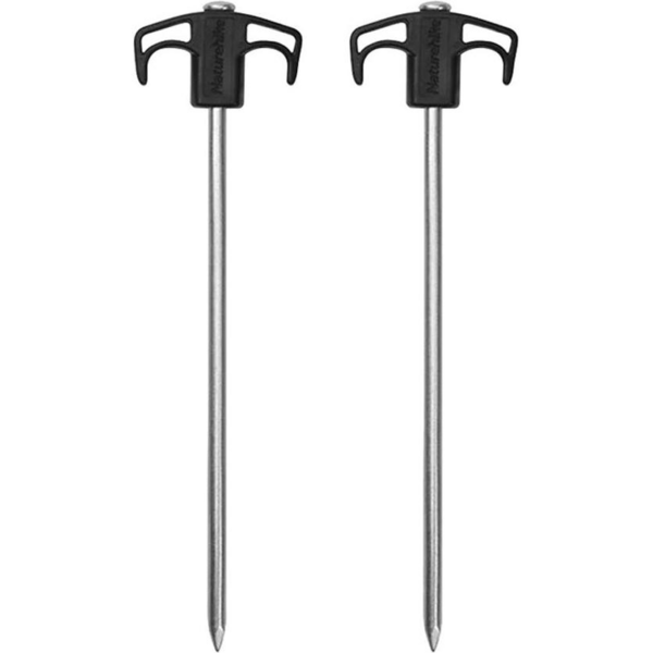 

Колышки металлические Naturehike NH21YW133, 25 см,черные 2 шт.