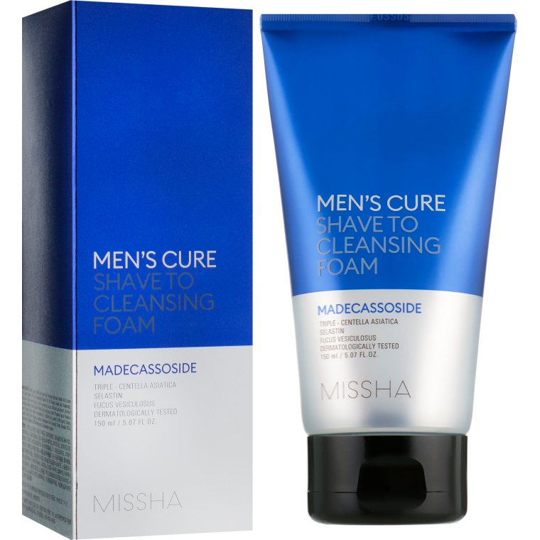 Пенка для бритья Missha Men's Cure Shave To Cleansing Foam 150мл фото 1