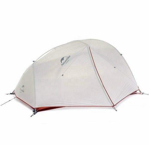 

Палатка сверхлегкая двухместная с футпринтом Naturehike Star-River 2 Updated NH17T012-T, 20D, серо-красный