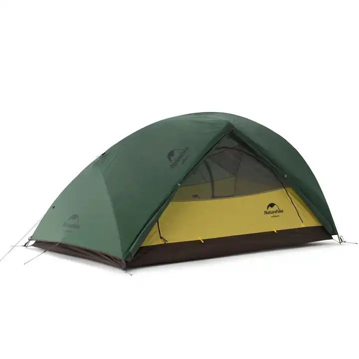 Палатка сверхлегкая двухместная с футпринтом Naturehike Star-River 2 Updated NH17T012-T, 210T, темно-зеленый фото 