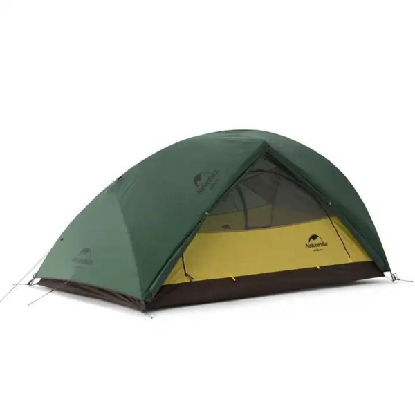 

Палатка сверхлегкая двухместная с футпринтом Naturehike Star-River 2 Updated NH17T012-T, 210T, темно-зеленый