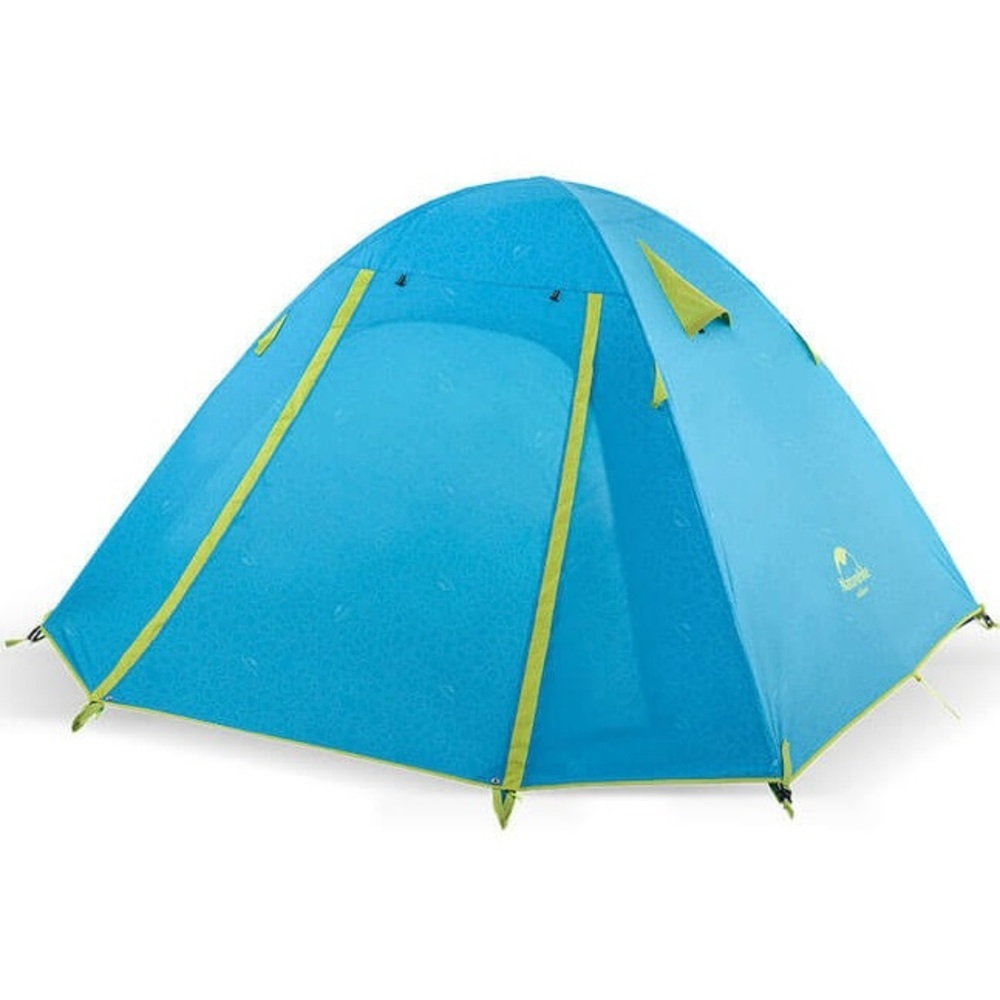 Палатка трехместная Naturehike P-Series NH18Z033-P 210T/65D, голубой фото 