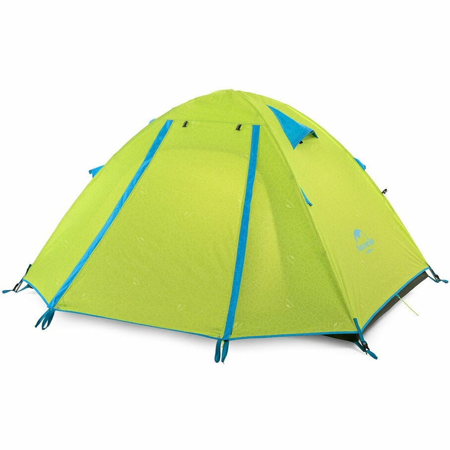 Палатка трехместная Naturehike P-Series NH18Z033-P 210T/65D, зеленая фото 1