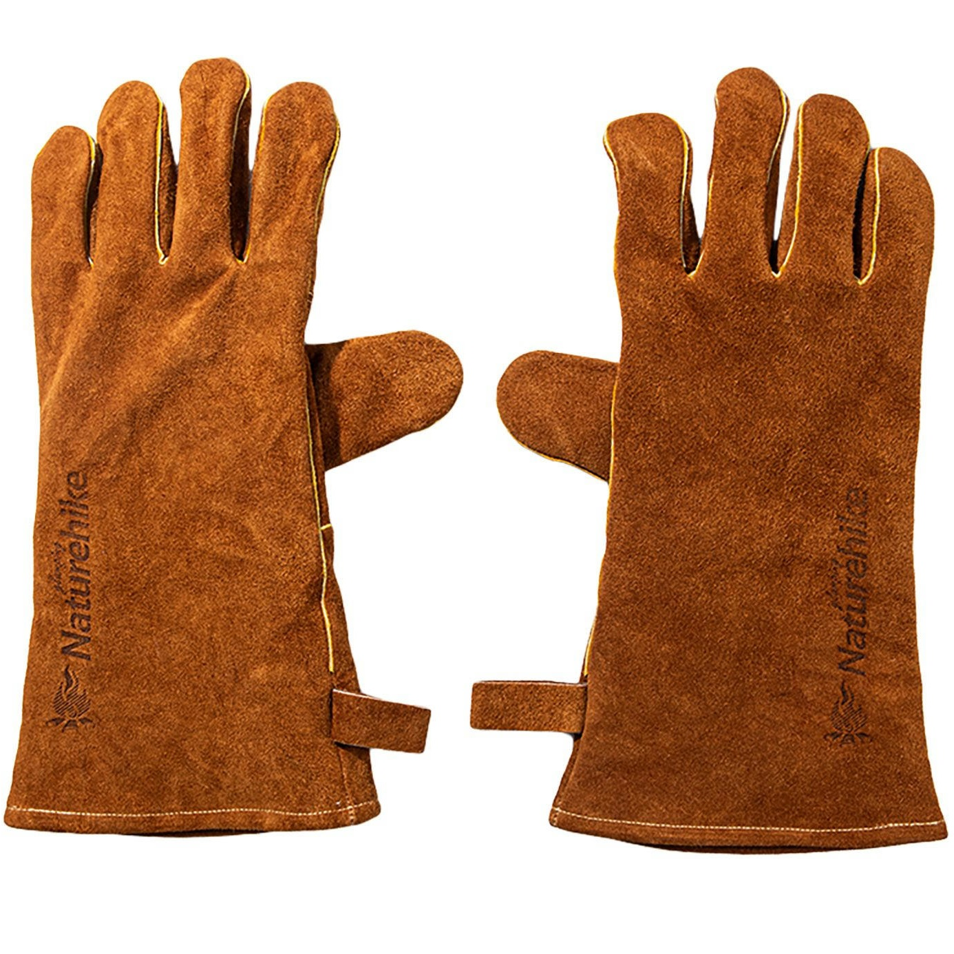 Перчатки огнестойкие кожаные Naturehike NH20FS042, размер M, коричневые фото 