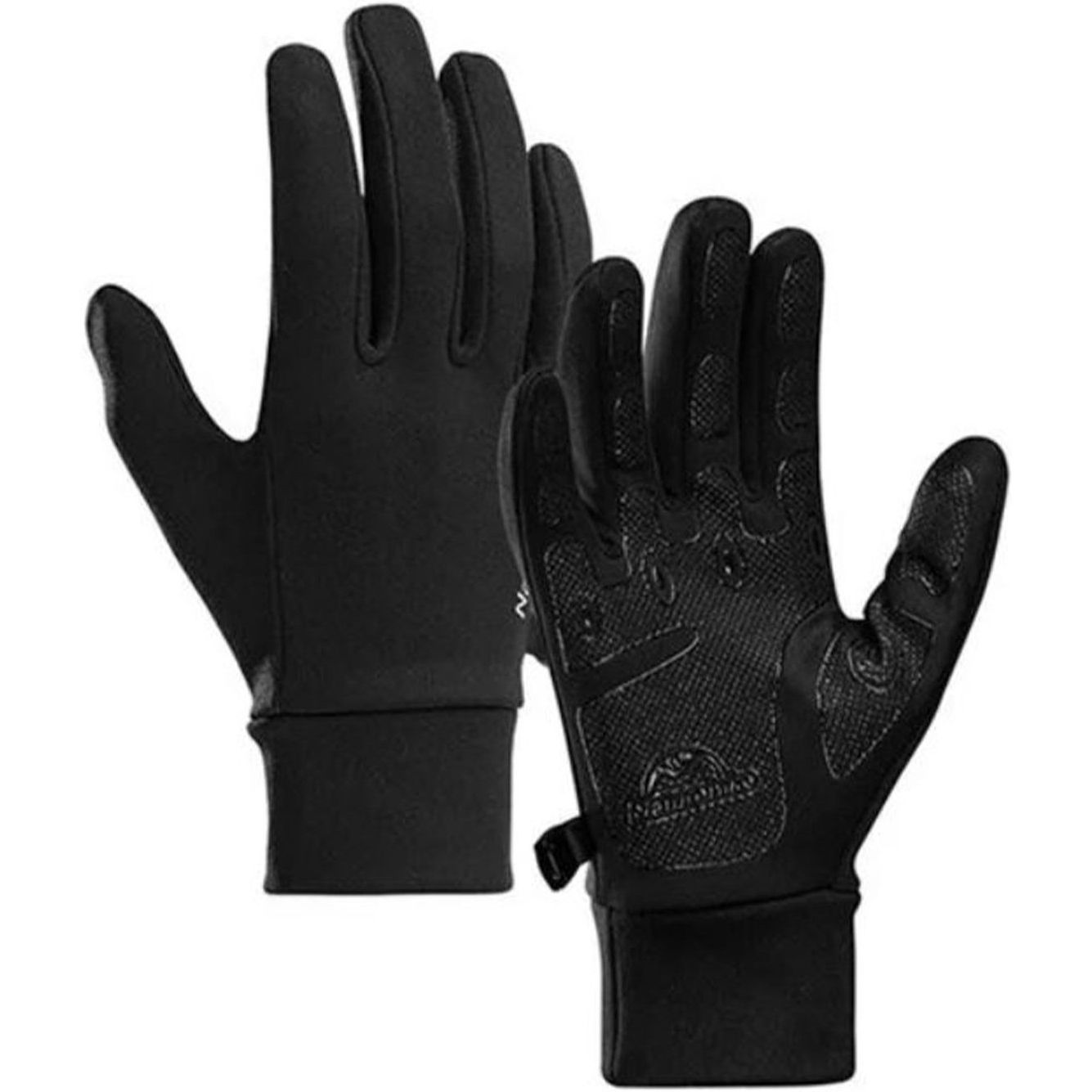 Перчатки трикотажные с улучшенным хватом Naturehike NH20FS032, размер М, черные фото 